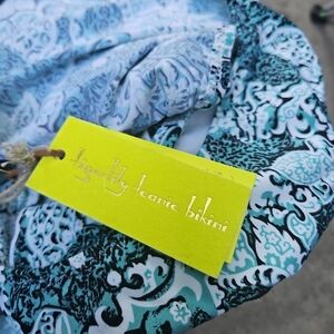 Blue Patterned Women's Swimwear